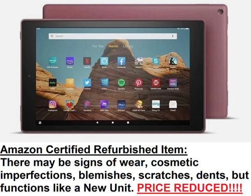 Amazon fire tablet - tablet, plum